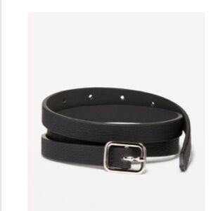Plus size Slim Faux Textured-Leather Belt for Women